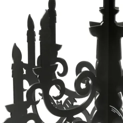 Black MDF Candelabra Decoration, 17in x 19.5in - Spellbound Halloween