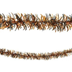 Black & Orange Tinsel Garland, 9ft