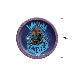 Black Panther Wakanda Forever Paper Dessert Plates, 7in, 8ct