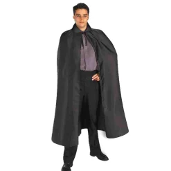 Black Satin Look Cape 56 inch