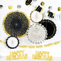 Black, Silver, & Gold NYE Room Decorating Kit, 10pc