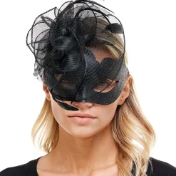 Black Veil Masquerade Mask