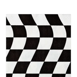 Black & White Checkered Flag Lunch Napkins 16ct