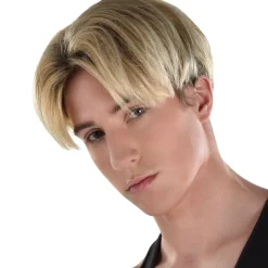 Blond Heartthrob Bowl Cut Wig - 90s