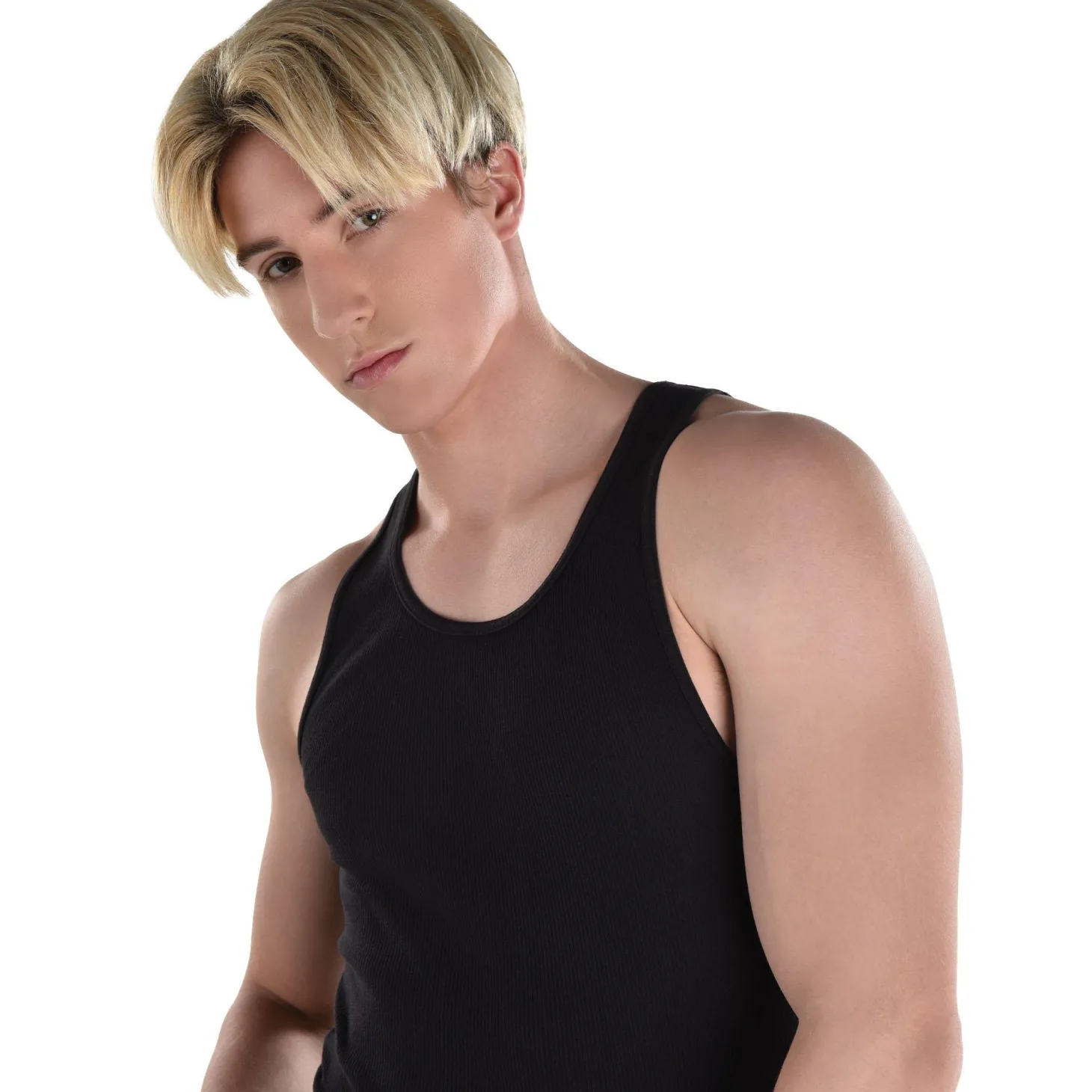 Blond Heartthrob Bowl Cut Wig - 90s