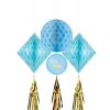 Blue and Metallic Gold It's a Boy Honeycomb Decorations 3ct