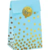 Blue & Metallic Gold Dots It's a Boy Baby Shower Treat Bags, 20ct