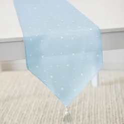 Blue 1st Birthday Table Runner, 13in x 72in