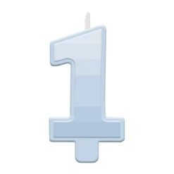 Blue 1st Birthday Wax Candle
