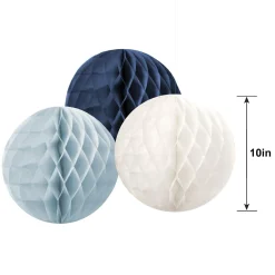 Blue & White Honeycomb Hanging Decorations, Assorted Options