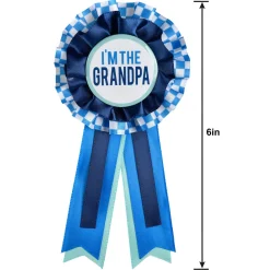 Blue & White I'm the Grandpa Baby Shower Award Ribbon