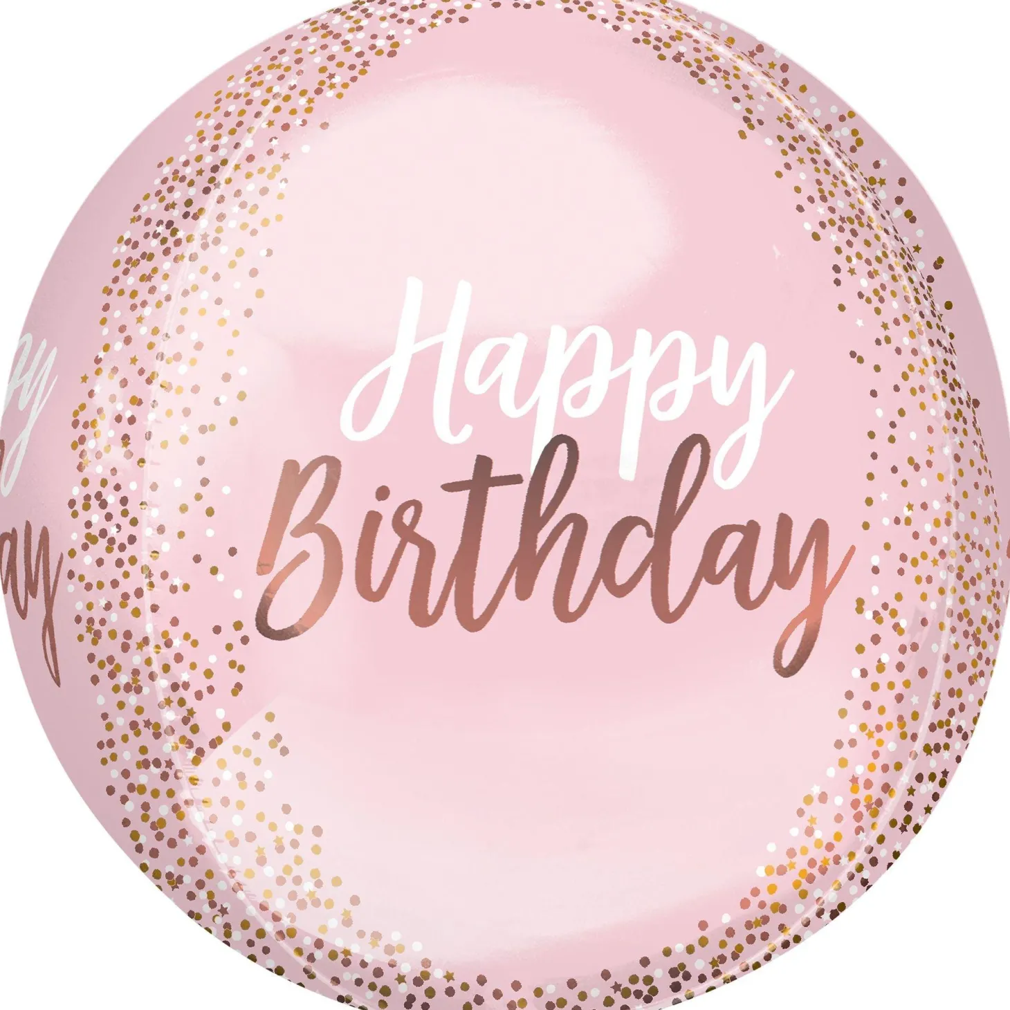 Blush Pink Happy Birthday Balloon, 15in x 16in - Orbz®