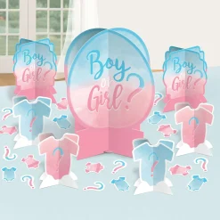 Boy or Girl? Cardstock Table Decorating Kit, 27pc - The Big Reveal