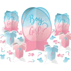 Boy or Girl? Cardstock Table Decorating Kit, 27pc - The Big Reveal