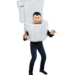 Boys' Skibidi Toilet Blow Up Costume with Mask