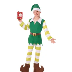 Boys' Striped Elf Costume