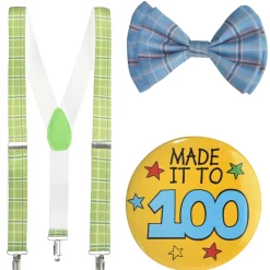 Boys 100th Day of School Grandpa Costume Accessory Kit