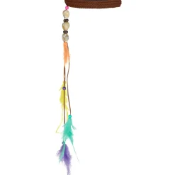 Braided Shell & Feather Hippie Headband