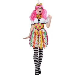 Bright Colorful Clown Costume for Women
