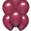 Bright Pink Metallic Chrome Satin Luxe Latex Balloons, 6ct