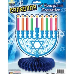 Chanukah Menorah Centerpiece, 10in
