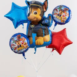 Chase Foil Balloon Bouquet, 5pc - PAW Patrol