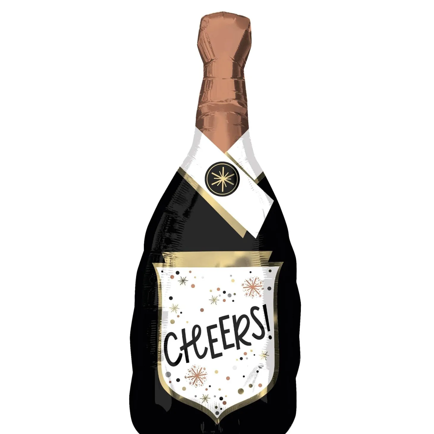 Cheers Confetti Bubbly Bottle Foil Balloon, 36in