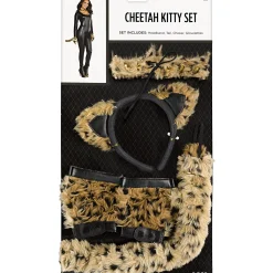 Cheetah Kitty Costume Accessory Kit 4pc
