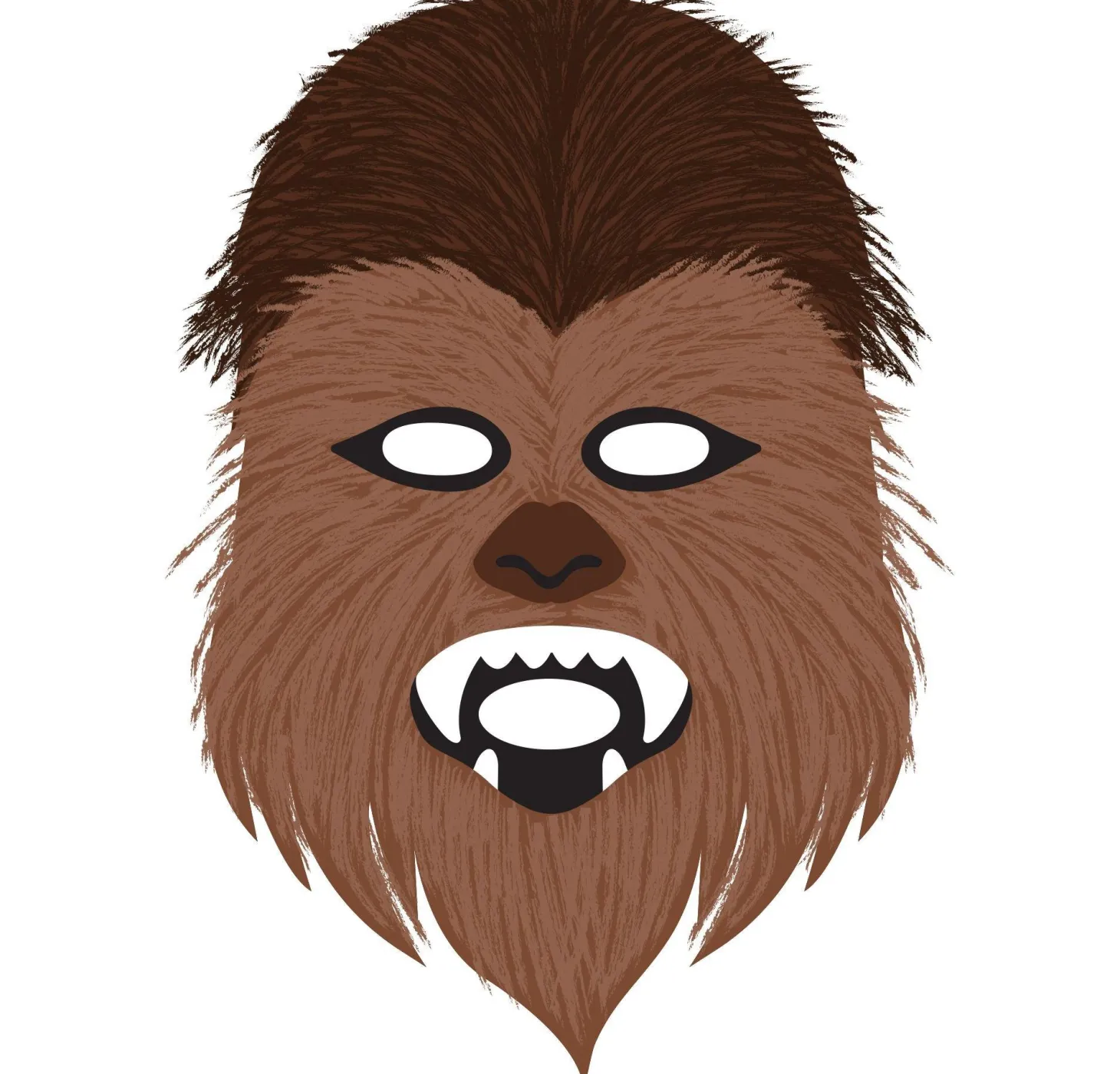 Chewbacca Fabric Face Mask, 6.4in x 9.9in - Star Wars Galaxy of Adventures