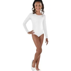 Child Long-Sleeve White Bodysuit