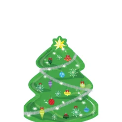 Christmas Tree Dessert Plate, 8ct