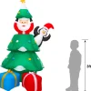 Christmas Tree, Santa Claus & Penguin Inflatable Yard Decoration, 7ft