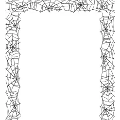 Classic Black & White Spiderweb Plastic Scene Setter Add-Ons, 5.4ft x 5.4ft