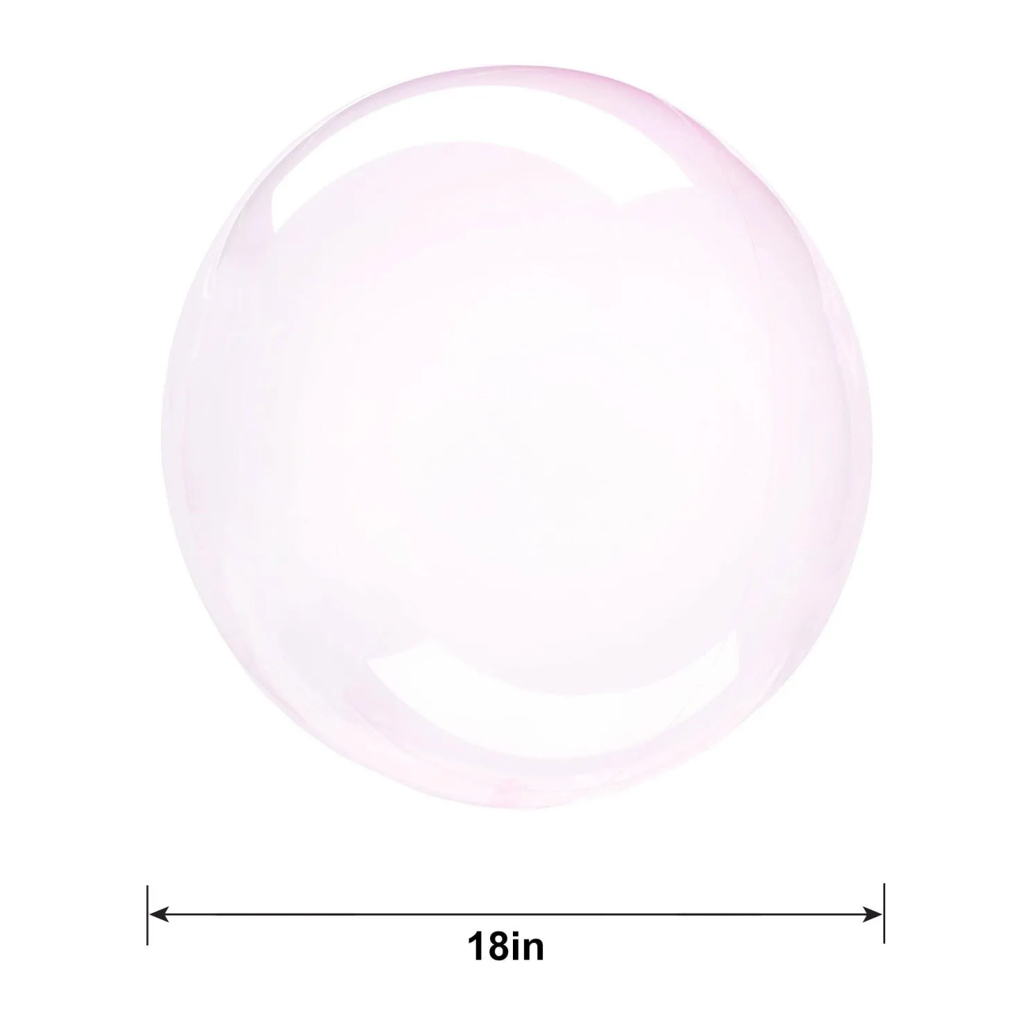 Clear Plastic Balloon, 18in - Crystal Clearz, Assorted Colors