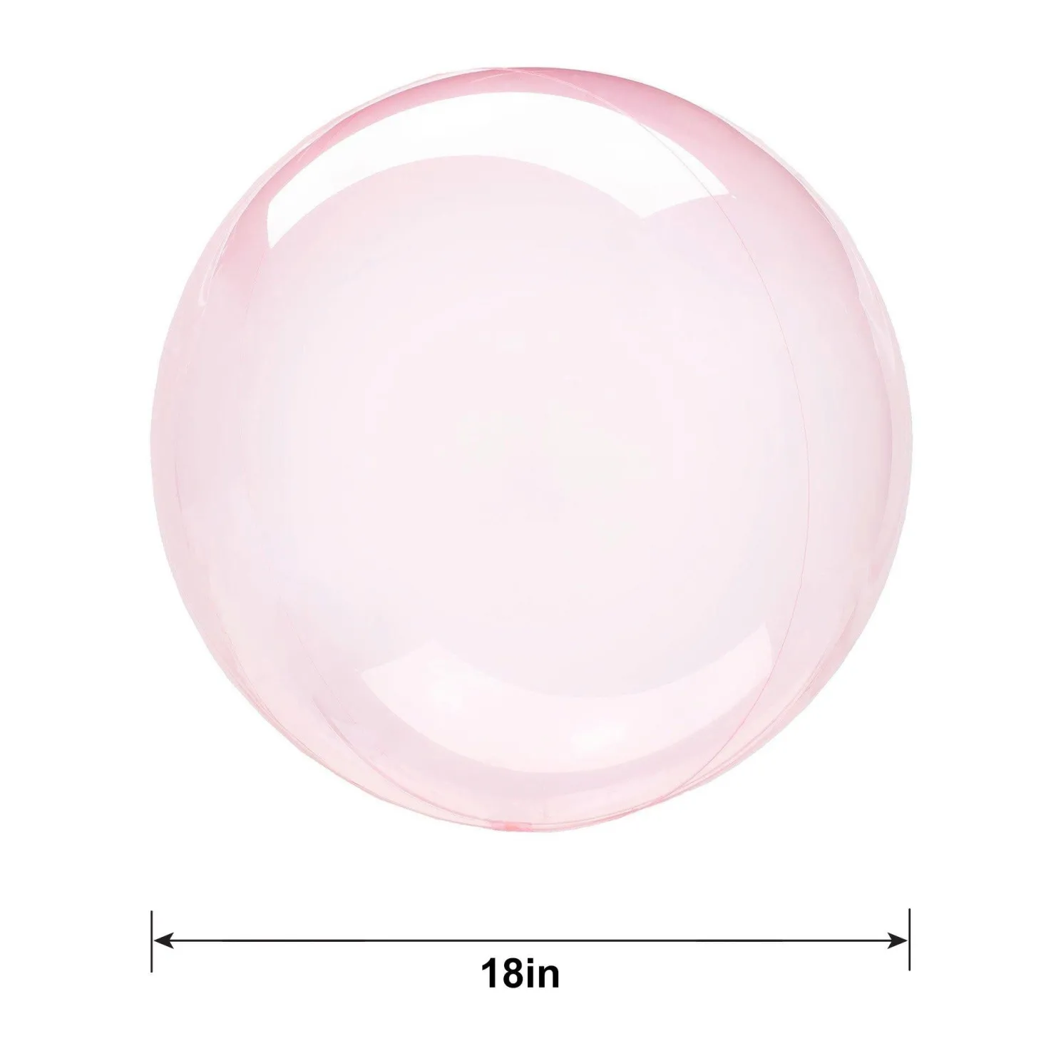 Clear Plastic Balloon, 18in - Crystal Clearz, Assorted Colors