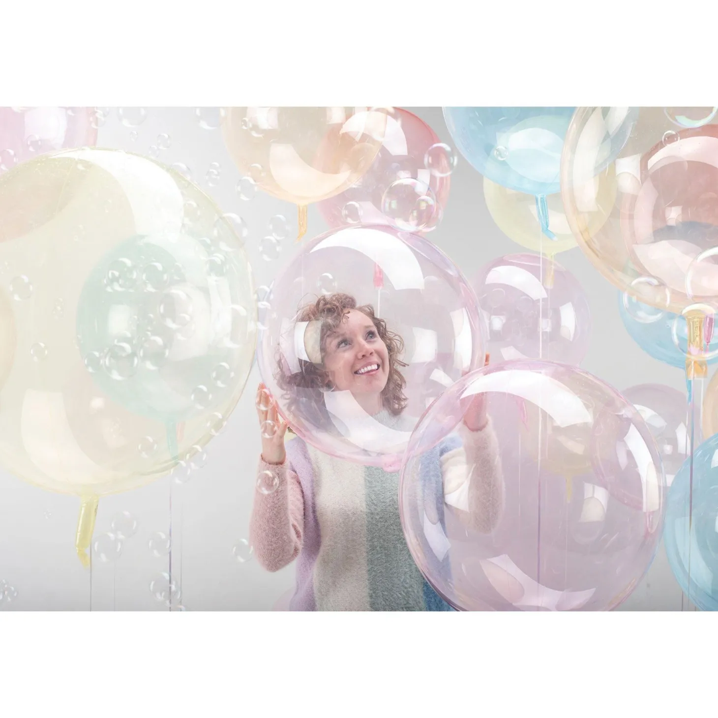 Clear Plastic Balloon, 18in - Crystal Clearz, Assorted Colors