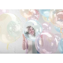 Clear Plastic Balloon, 18in - Crystal Clearz, Assorted Colors