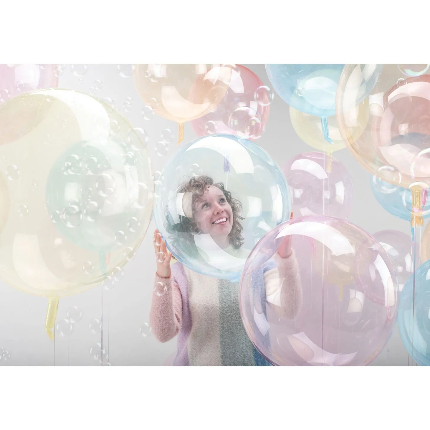 Clear Plastic Balloon, 18in - Crystal Clearz, Assorted Colors