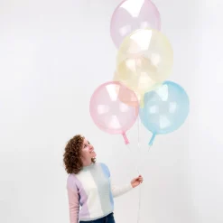 Clear Plastic Balloon, 18in - Crystal Clearz, Assorted Colors