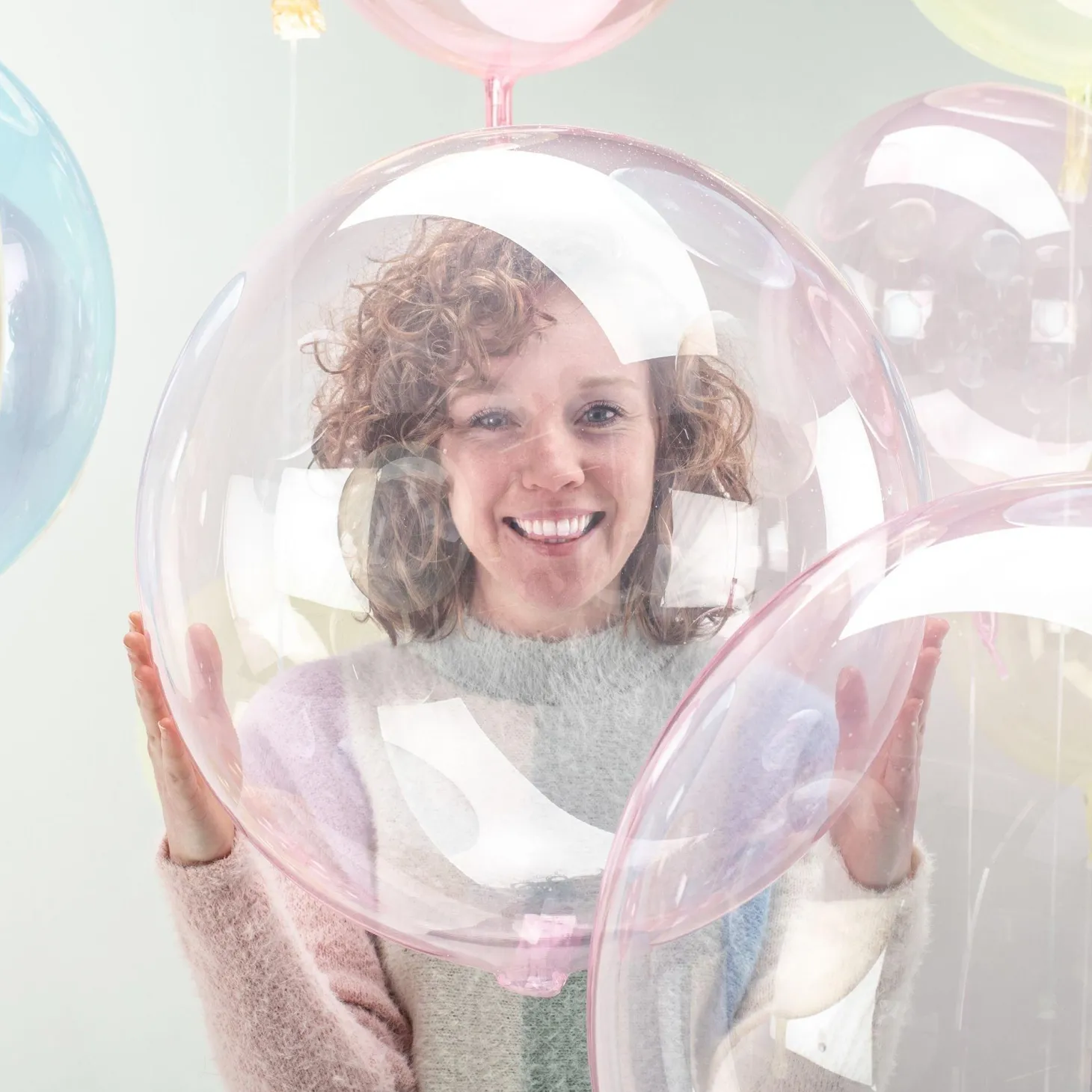 Clear Plastic Balloon, 18in - Crystal Clearz, Assorted Colors