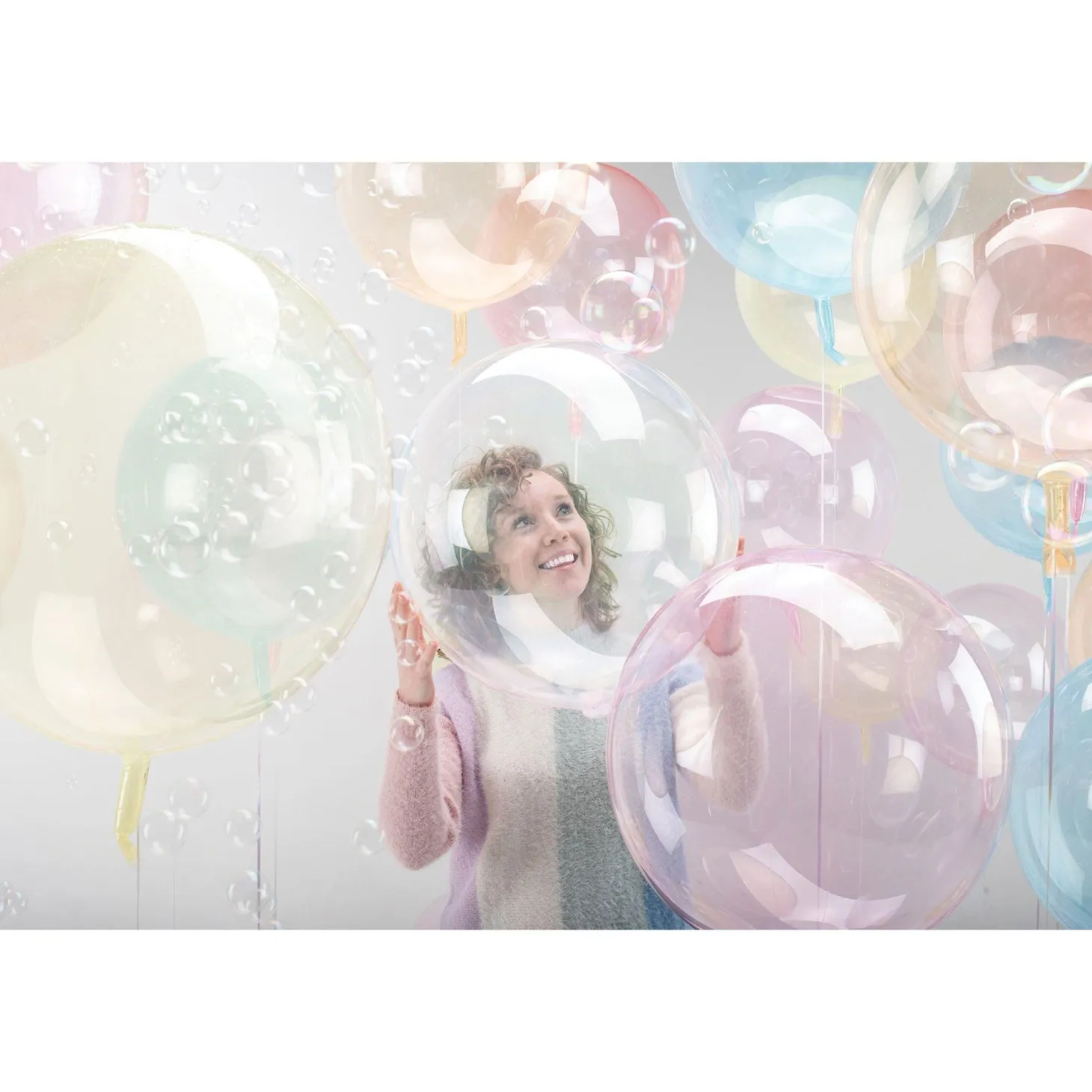 Clear Plastic Balloon, 18in - Crystal Clearz, Assorted Colors