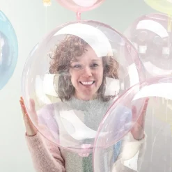 Clear Plastic Balloon, 18in - Crystal Clearz, Assorted Colors
