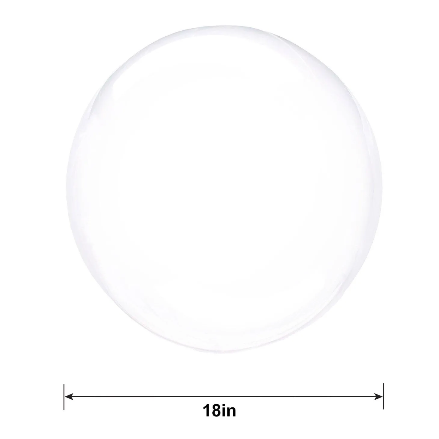 Clear Plastic Balloon, 18in - Crystal Clearz, Assorted Colors