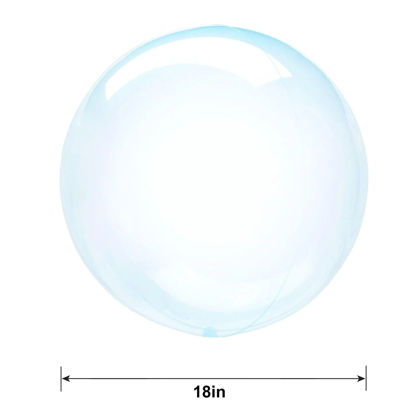 Clear Plastic Balloon, 18in - Crystal Clearz, Assorted Colors
