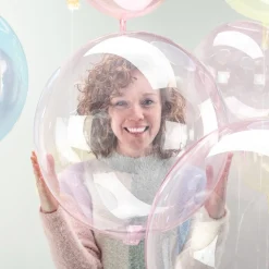 Clear Plastic Balloon, 18in - Crystal Clearz, Assorted Colors