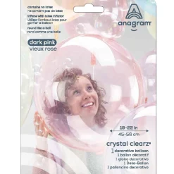 Clear Plastic Balloon, 18in - Crystal Clearz, Assorted Colors