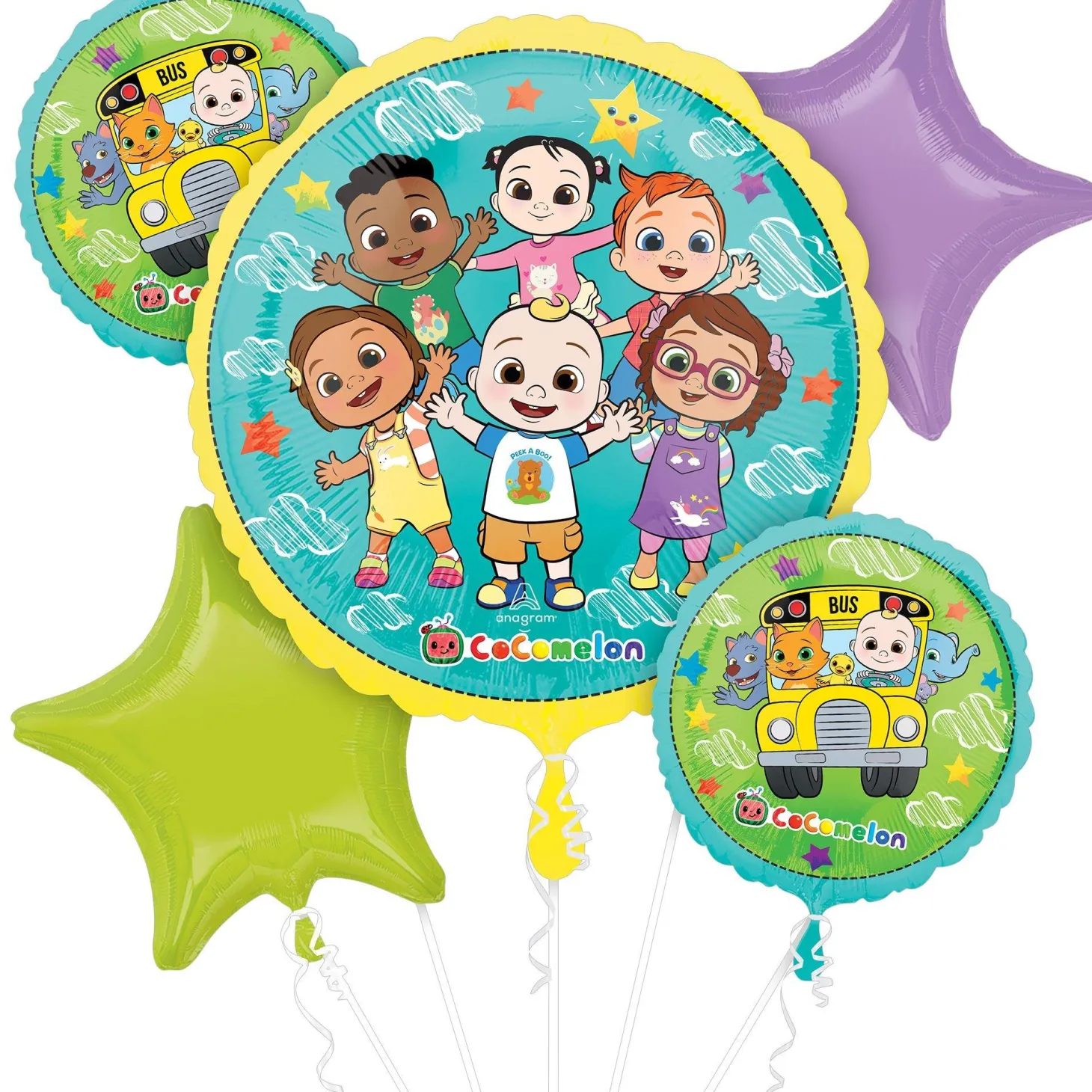 CoComelon Foil Balloon Bouquet, 5pc
