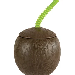 Coconut Cup with Straw