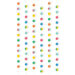Colorful Collage Hanging Decorations, 6pc