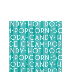 Concession Stand Paper Beverage Napkins, 5in, 40ct - Movie Night